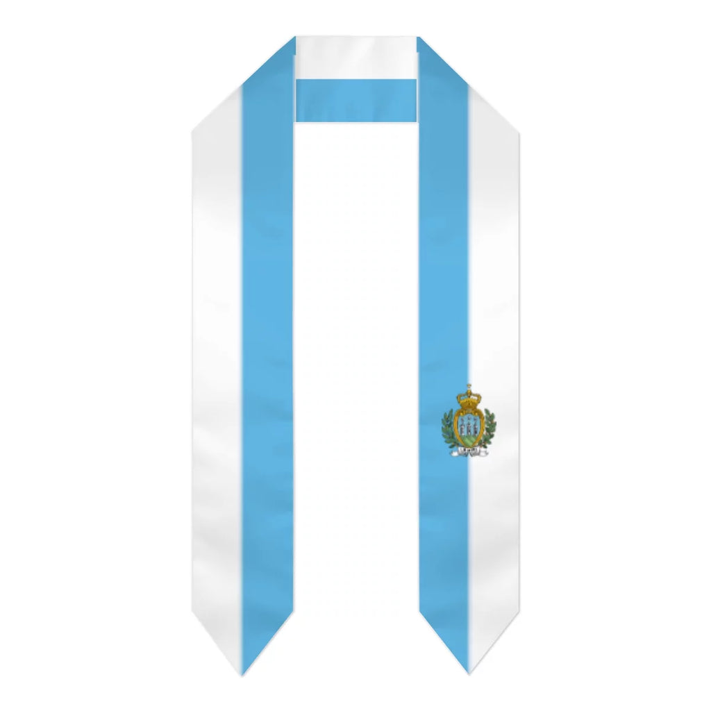 San Marino Flag Shawl Sash Stole Graduation Shawls Wraps Scraf For International Study