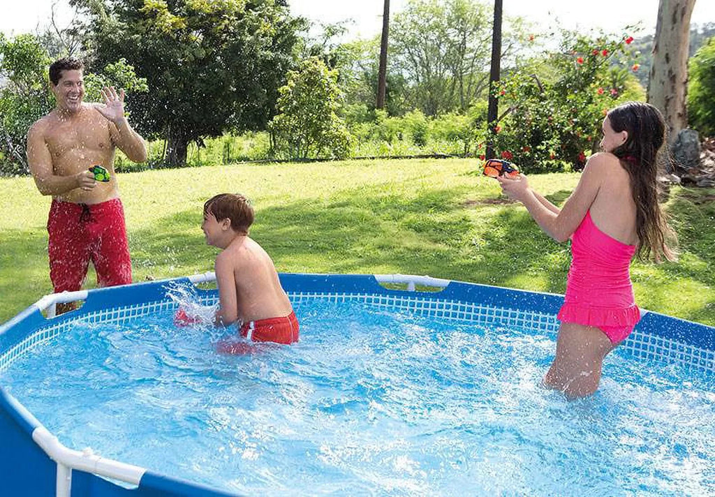 Intex 10ft x 30in Metal Frame Swimming Pool with Filter Pump Kokido - Vacuum