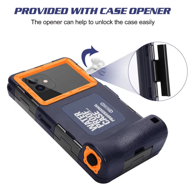 UrbanX Professional [15m/50ft] Swimming Diving Surfing Snorkeling Photo Video Waterproof Protective Case Underwater Housing for Wiko  Feel Lite And all Phones Up to 6.9 Inch  with Lanyard