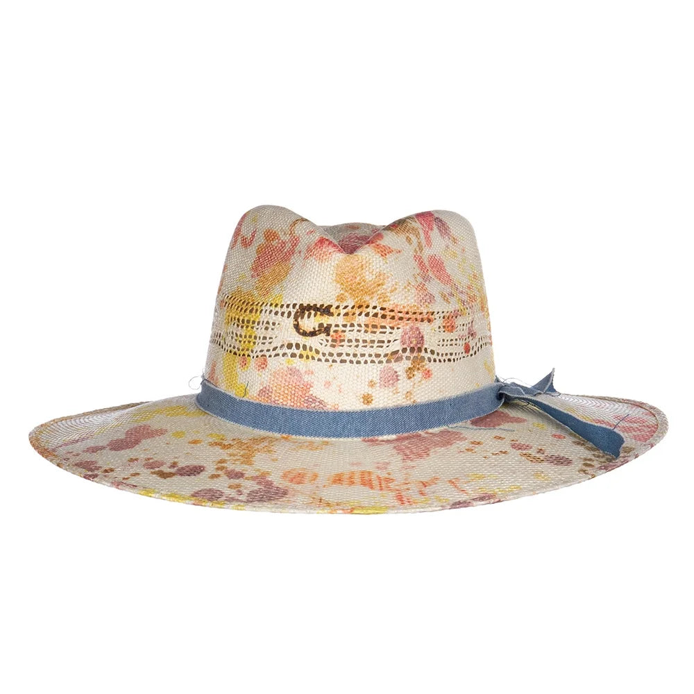 Charlie 1 Horse Womens  Big Splash Splattered 3 3/4` Brim Fashion Hat  Multi