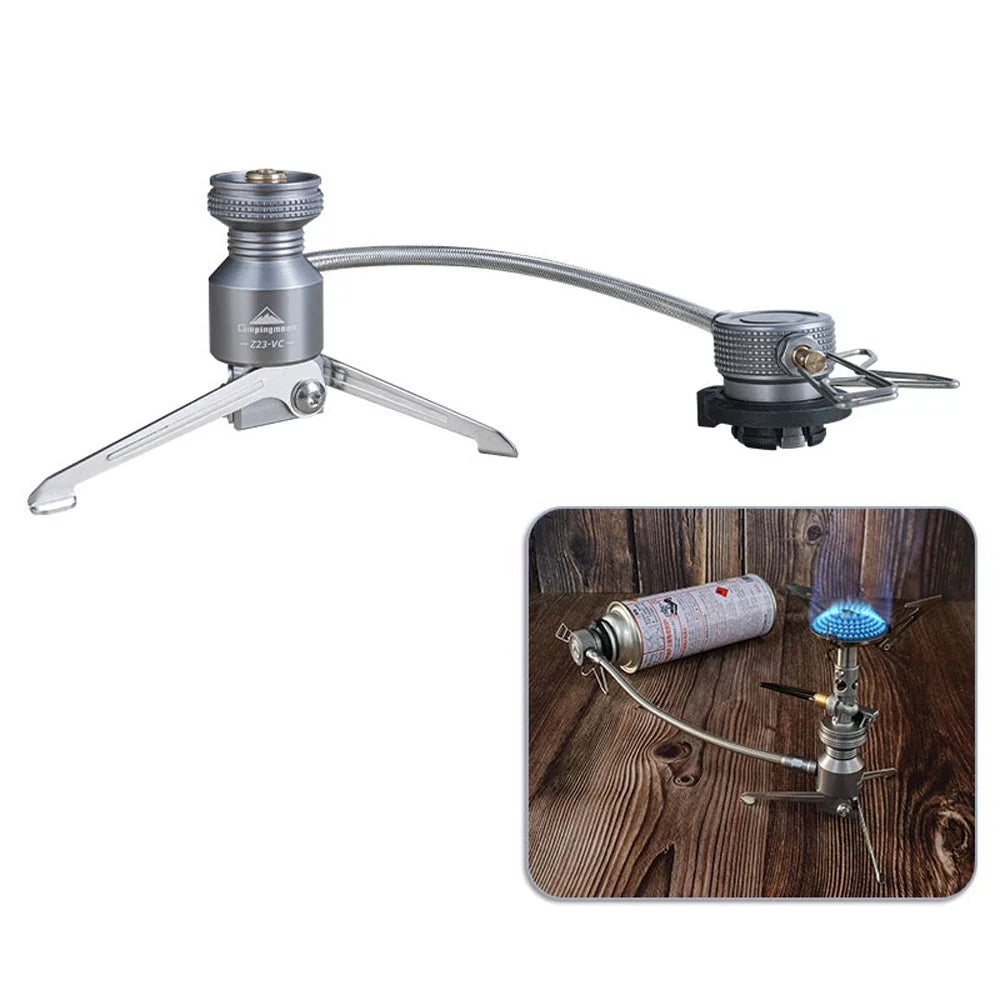 Portable Camping Stove Connector, Tripod Butanes Canister Adapter Cooking Equipment for Camping