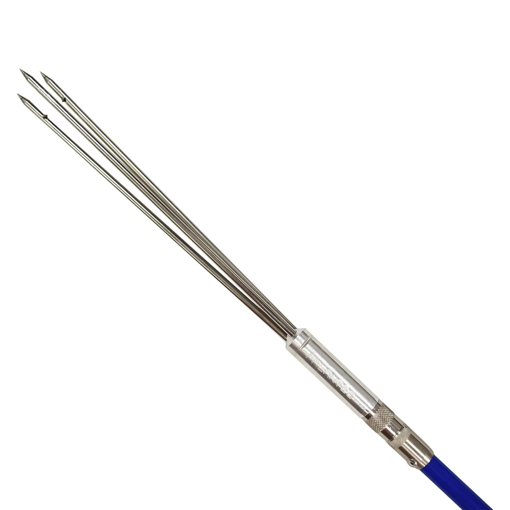 Scuba Choice Heavy Duty 7ft Blue Fiberglass Black Alum Pole Spear w/3 Prong Tip