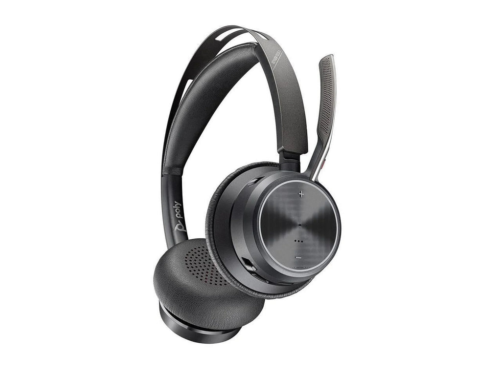 Poly Voyager Focus 2- Microsoft Teams Certified With Charge Stand Headset - Google Assistant, Siri - Stereo -  Type  - Wired/Wireless - Bluetooth - 298.6 ft - 20 Hz - 20 kHz - On-ear - Binaura...
