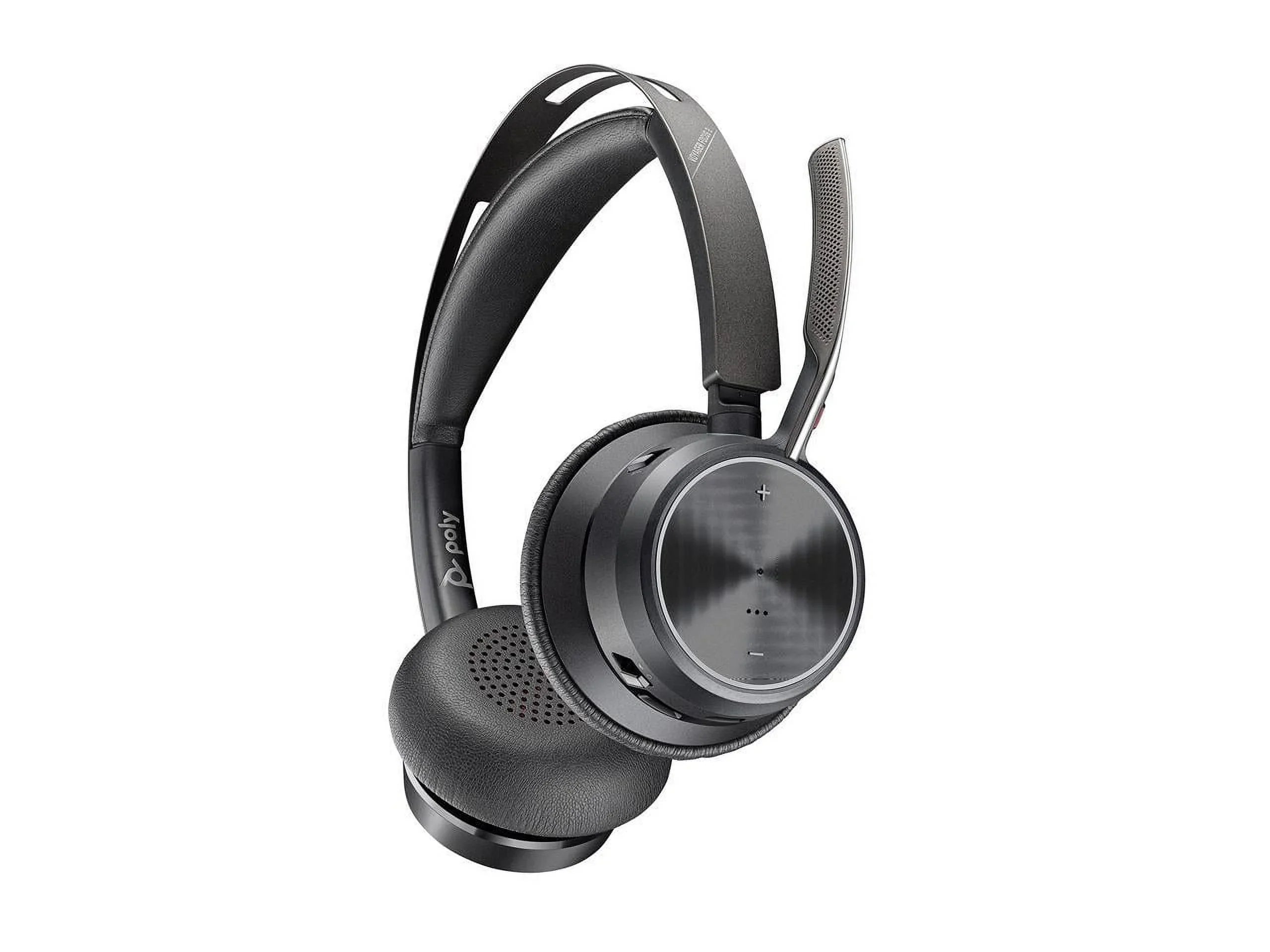 Poly Voyager Focus 2- Microsoft Teams Certified With Charge Stand Headset - Google Assistant, Siri - Stereo -  Type  - Wired/Wireless - Bluetooth - 298.6 ft - 20 Hz - 20 kHz - On-ear - Binaura...