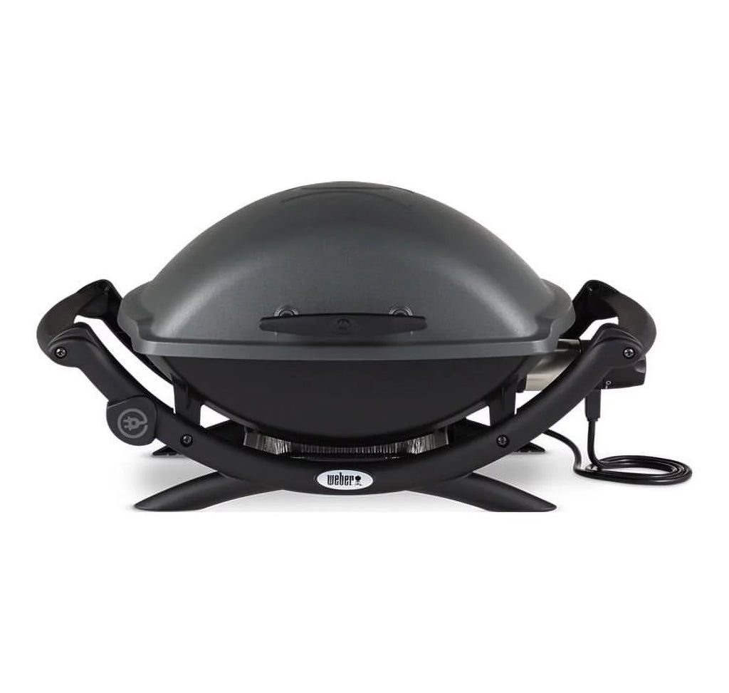 Weber  2400 Electric Grill (Black) with Grill Cover and Cart Bundle