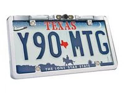 '- Ultra Slim Full-Frame License Plate  Backup Camera with Multiple Viewing Modes and  Lights (Chrome)
