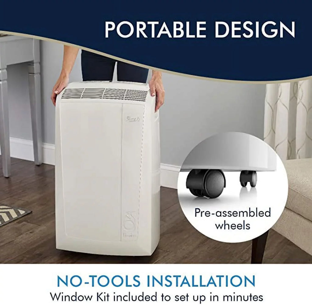 Restored DeLonghi 6,700  (10,000  ) 3-Speed Portable Air Conditioner with Dehumidifier (Refurbished)
