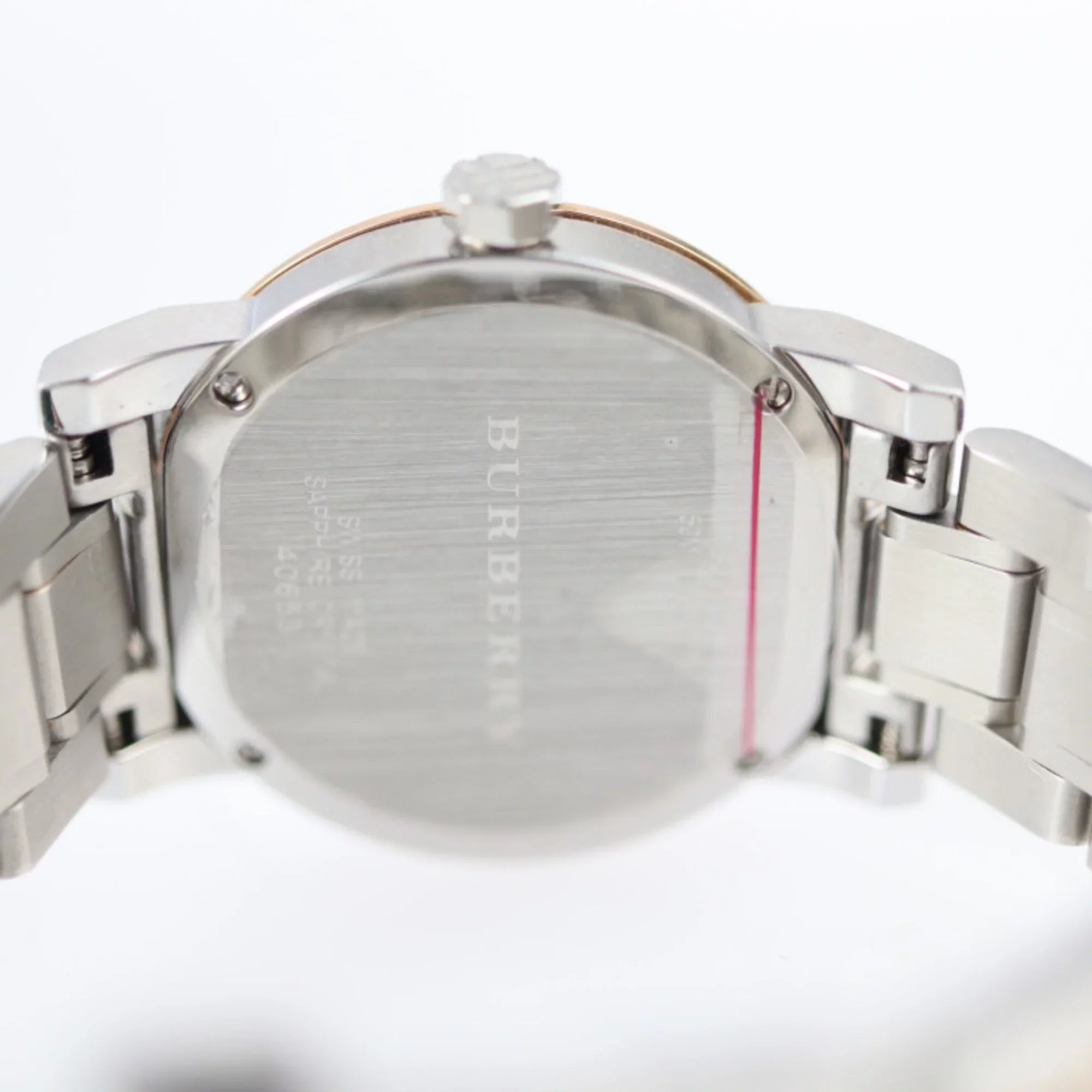 Pre-Owned  Burberry   watch  stainless steel silver rose gold quartz (Good)