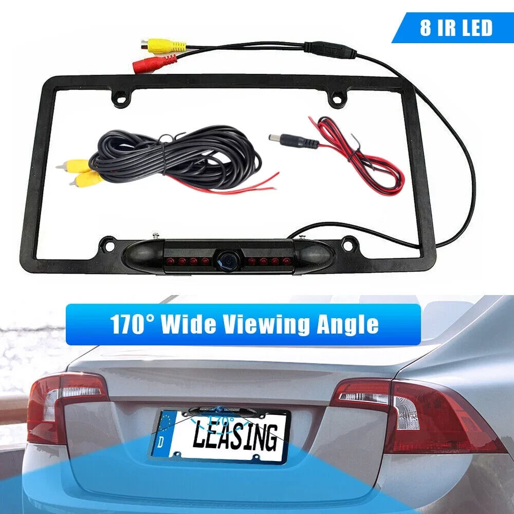 Night Vision License Plate Frame Camera - Reverse Parking Aid