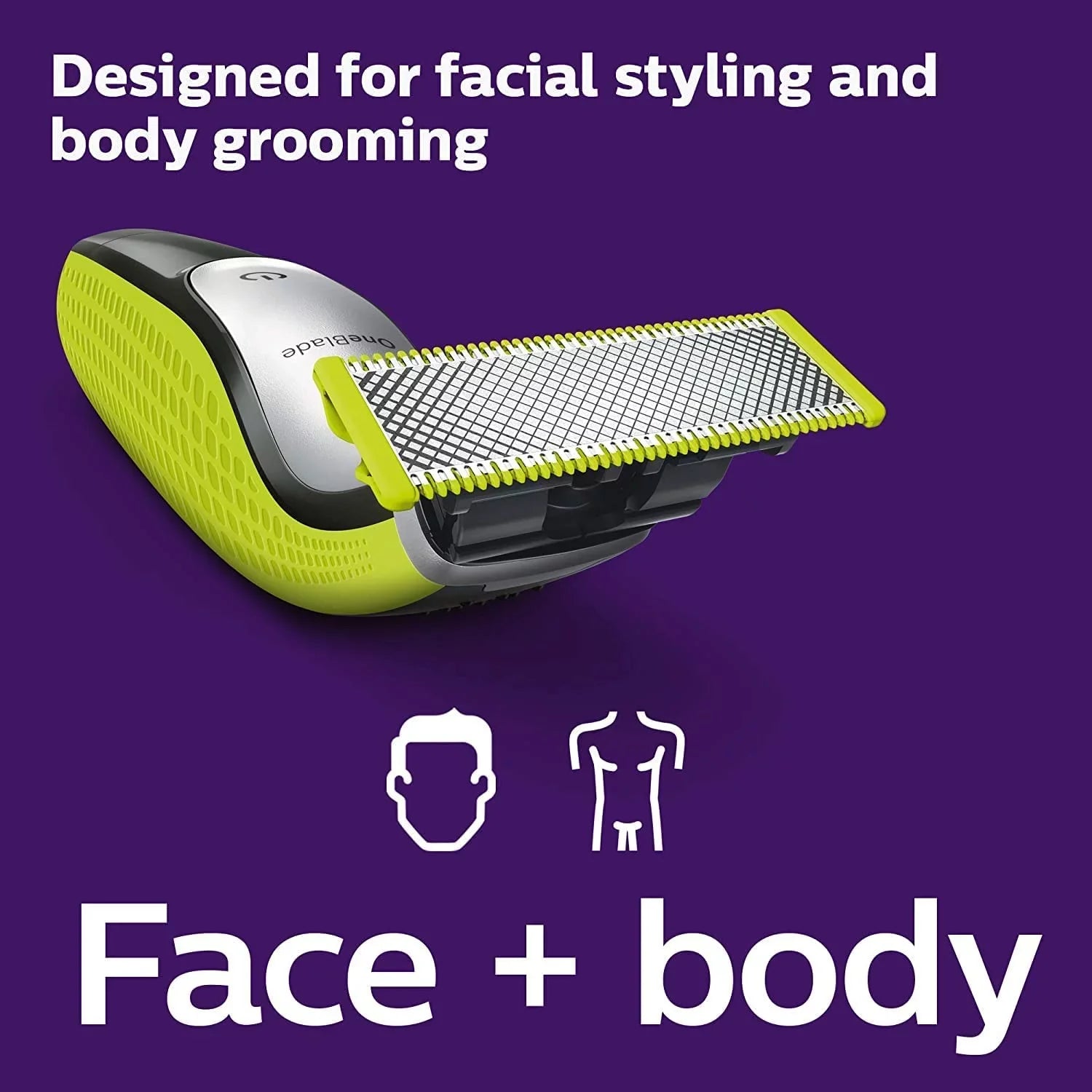 Philips Norelco OneBlade Face Body Hybrid Electric Trimmer & Shaver + Blades, Skin Guard, /60