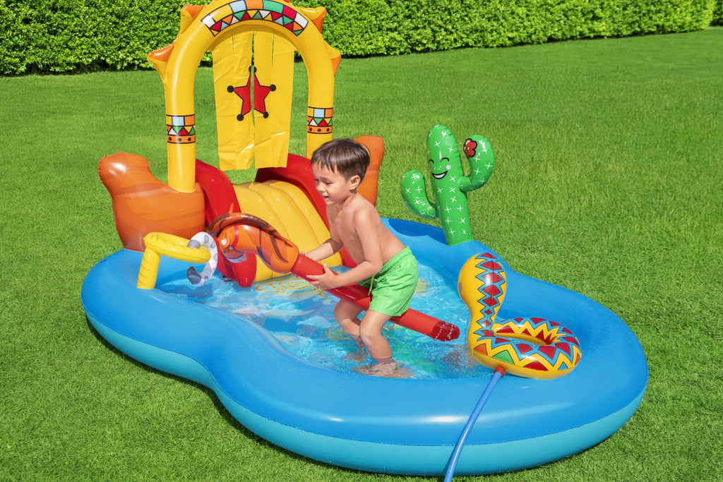 ! Wild West Inflatable Kids Water Play Center 8' Wide