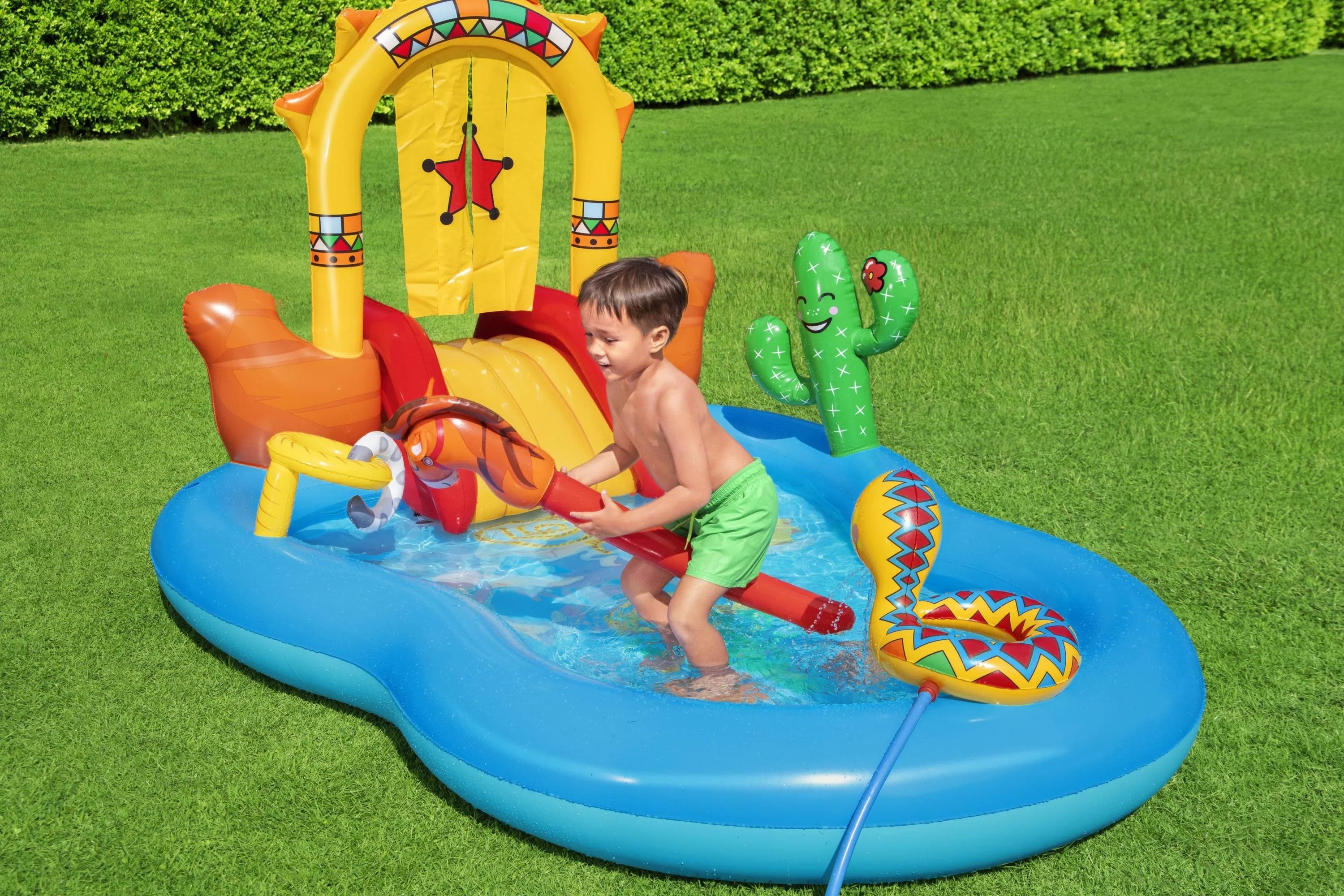 ! Wild West Inflatable Kids Water Play Center 8' Wide