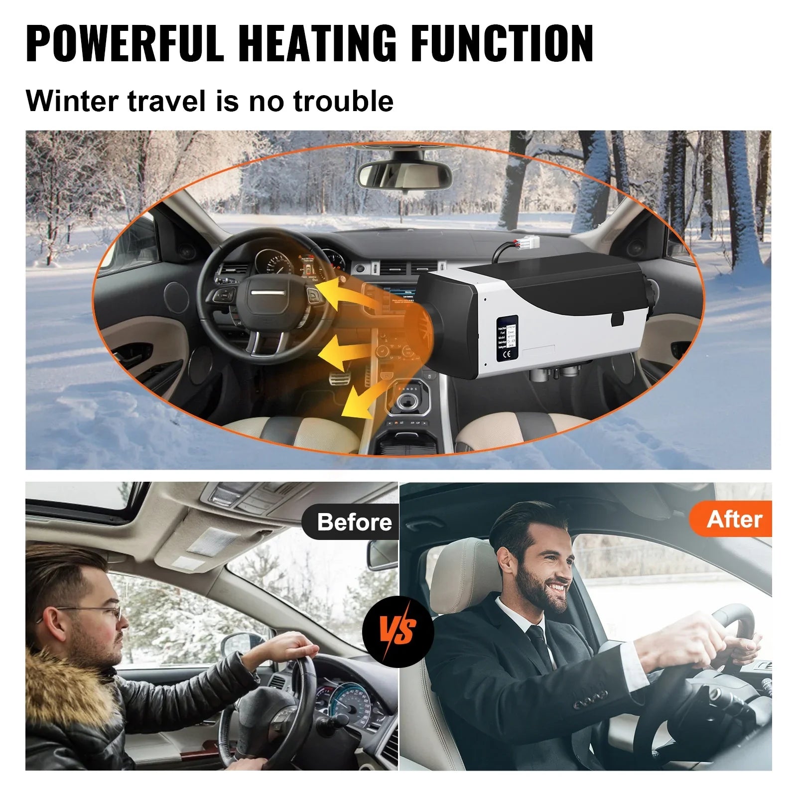 5KW Diesel Air Heater 10L Tank Diesel Heater 12V Diesel Parking Heater Muffler with  Thermostat and Remote Control for  Bus Trailer Motorhomes and Boats