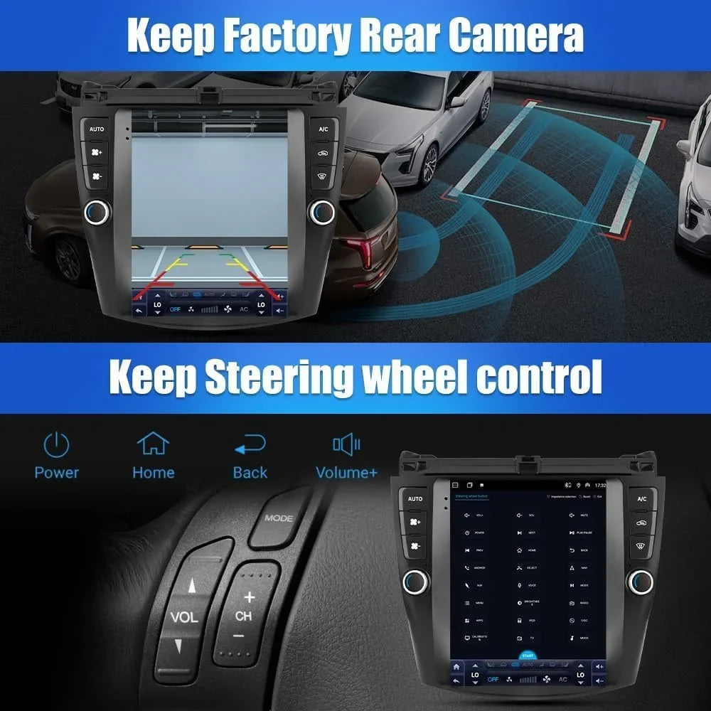 9 inch Car Stereo Radio w/Carplay Android Auto for Mazda -8 2003-2008 Double Din Android 13.0 Touch Screen Car Audio Receiver w/WiFi  Navigation Bluetooth  Backup Camera Mic - 2+32G