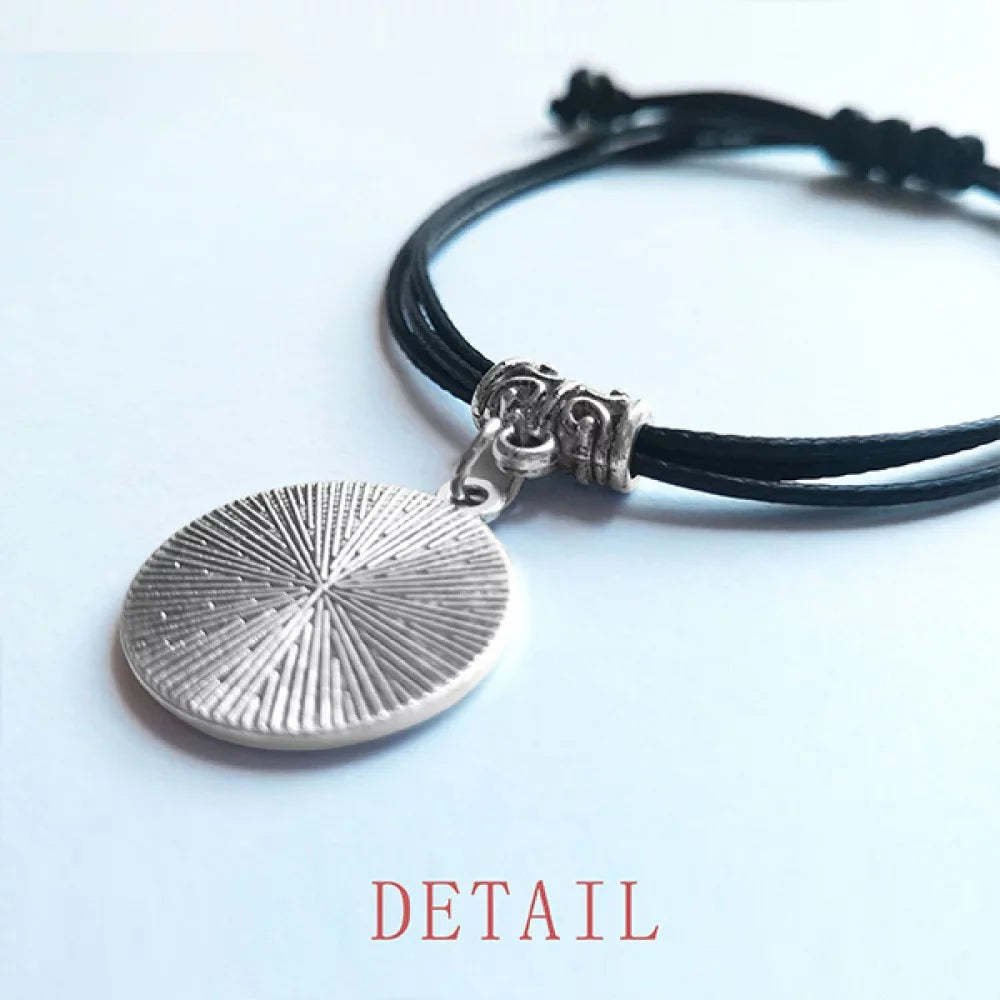 Germany Famous Building Architecture Bracelet Leather Rope Wristband Black Jewelry