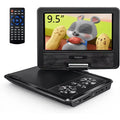 Yoton  9.5" Portable  Player with 7.5"  Swivel Screen, 4-6 Hours Built-in Battery for Kids and Car,