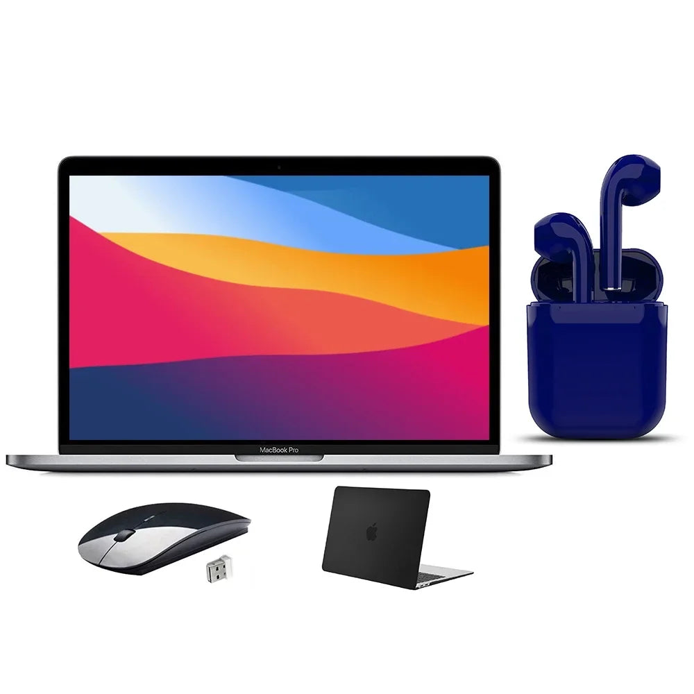 Restored Apple MacBook Pro / Touch Bar Feature 3.1GHz i5 8GB  256GB  Bundle:  Essentials Bluetooth/Wireless Airbuds, Black Case, Wireless Mouse By Certified 2 Day Express (Refurbished)