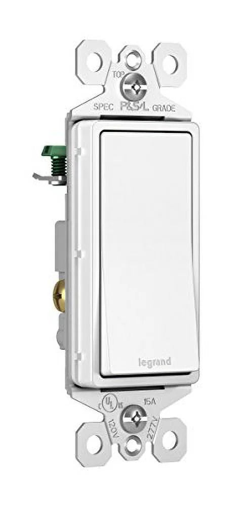 Legrand  Pass & Seymour Decorator 1-Pole Light Switch, White, 10-Pk. - Quantity 1