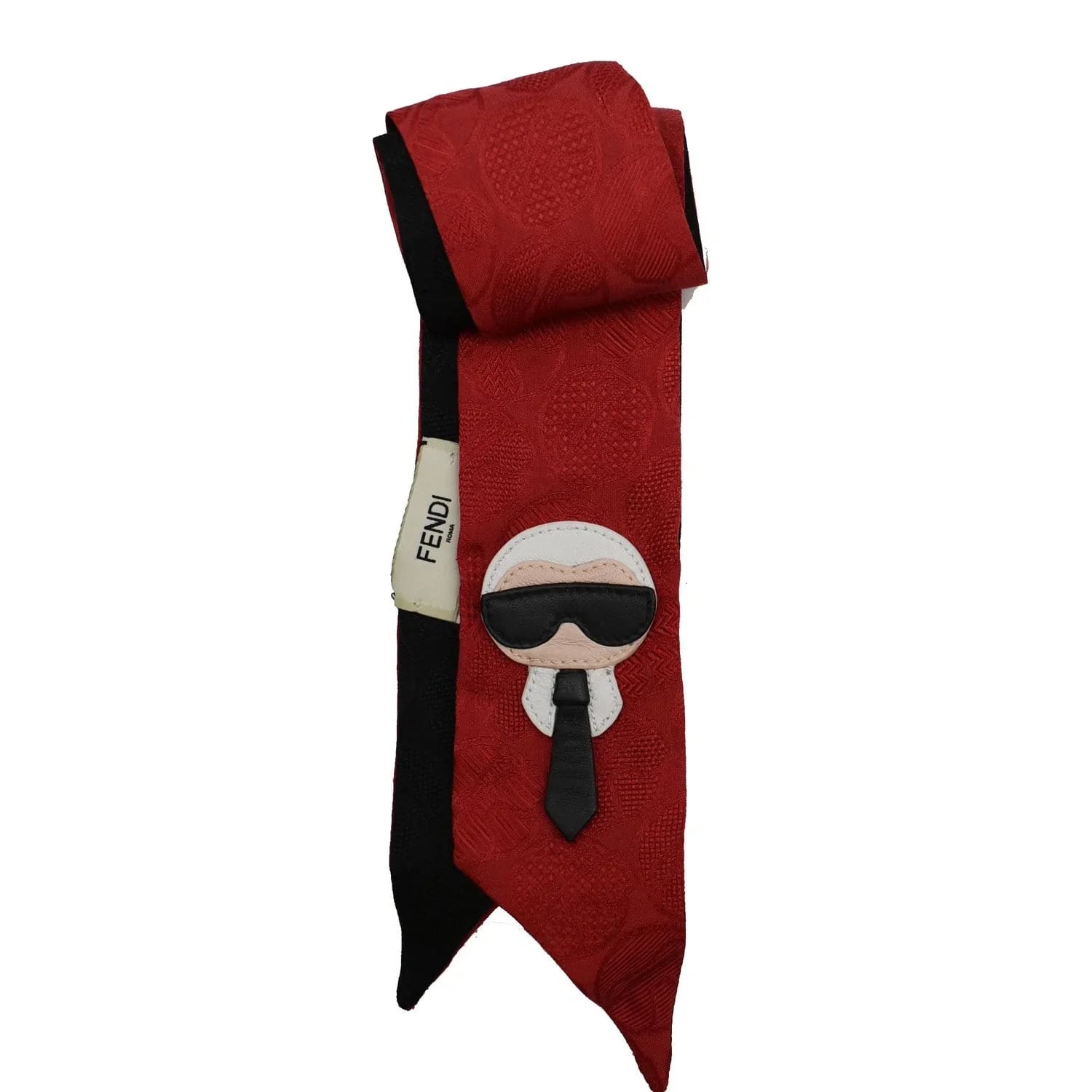 Pre-owned  Karlito Wrappy Silk Scarf Red