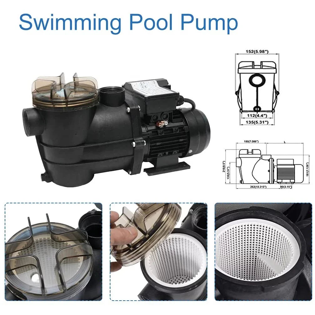 iMeshbean 10" Sand Filter Pump For Above Ground Pool 1200GPH 5-Way Valve with Stand Base Pool Sand Filter 9,000GAL