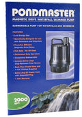 Pondmaster Magnetic Drive Waterfall Pump 2,000