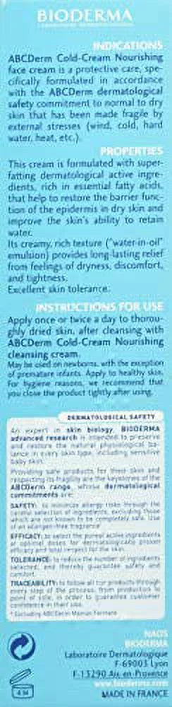 Bioderma - ABCDerm - Cold Cream - Face Cream - Gentle Moisturizing Cream - for Babies and Kids