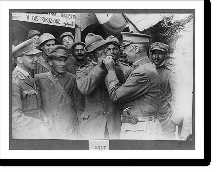 Historic Framed Print, [The Italian Front:  friendly light on Grappa], 17-7/8" x 21-7/8"