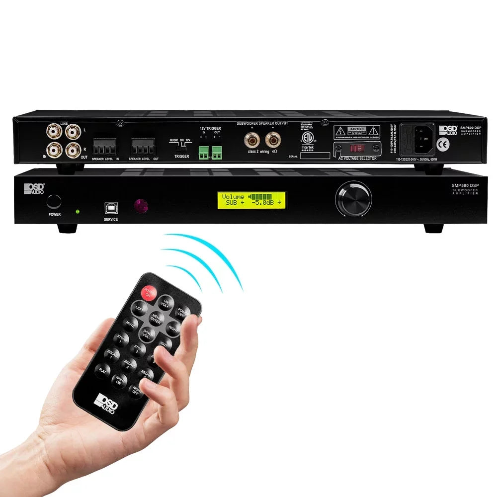 800W Mono Class  Subwoofer Amplifier, Auto Sensing, 4 -8 Ohm ,  Certified  App Control