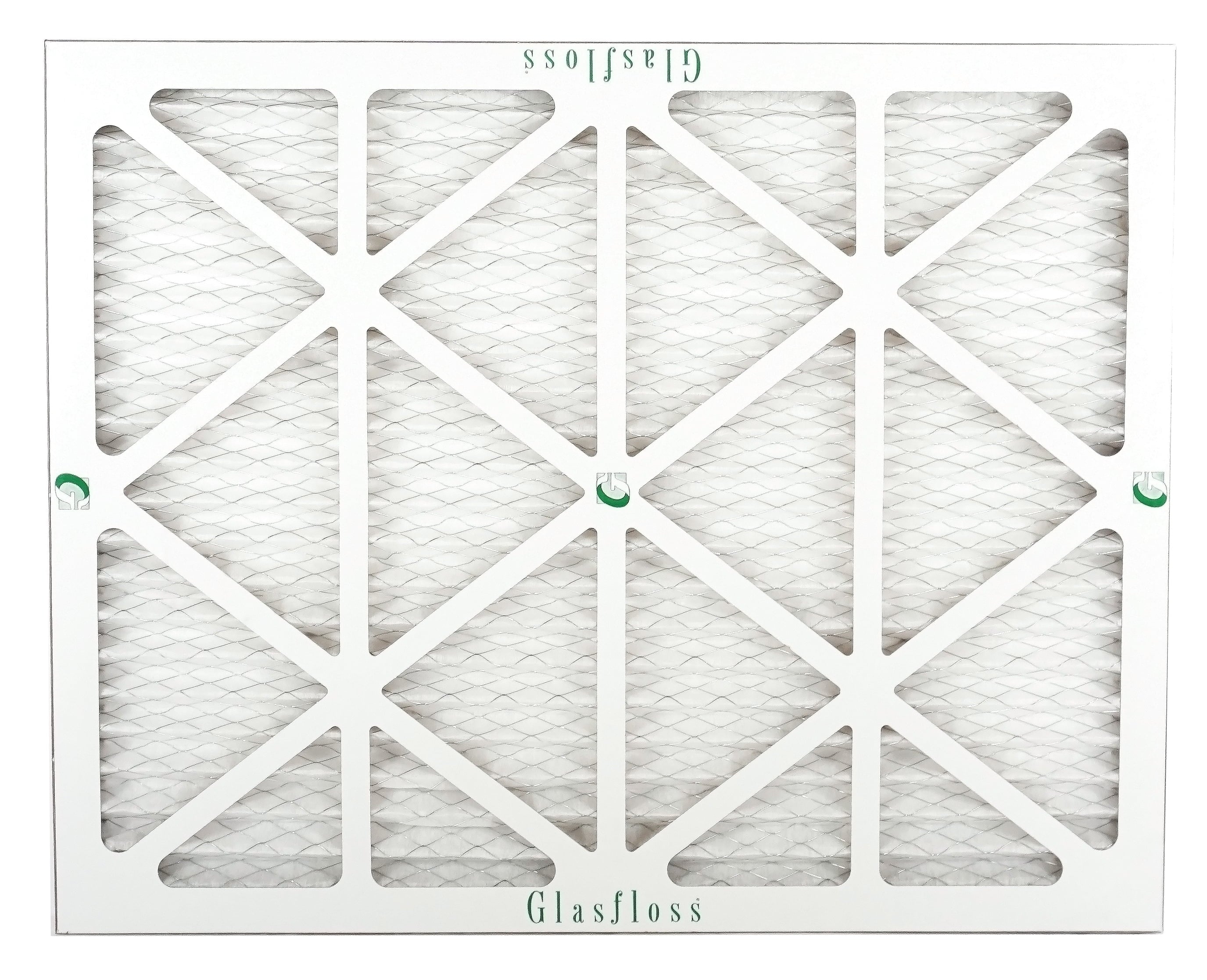 Glasfloss Air Filter 16x20x2 - 2"  10 - (Pack of 12) - Pleated  or  Air Filter - Furnace Air Filter - Home or Office - Made In The .