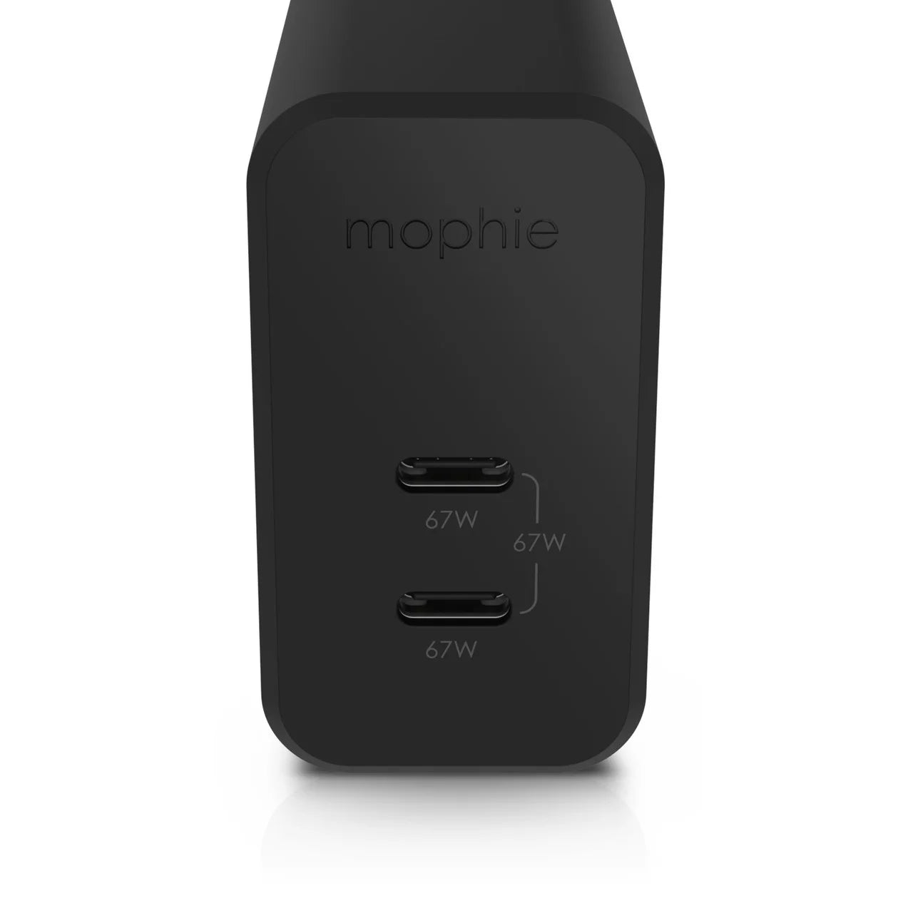 mophie   Charger GaN 67W, 3-Port Fast Compact Foldable Wall Charger for MacBook Pro/Air, iPad Pro, Galaxy /,  Spectre, Note20/10+, iPhone 14/13/12 Pro, Pixel, and More - Black