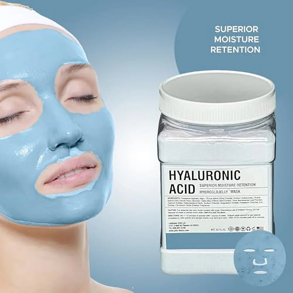 Luminous Skin Lab Hyaluronic Acid Jelly Mask,  Professional Pack Peel off Facial Mask - Anti-Aging, Reducing Dark Spot & Natural Skin Treatment - Suitable for All Skin Types | 30 fl oz