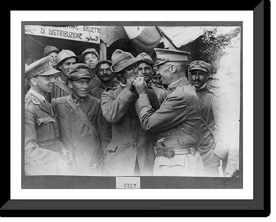 Historic Framed Print, [The Italian Front:  friendly light on Grappa], 17-7/8" x 21-7/8"