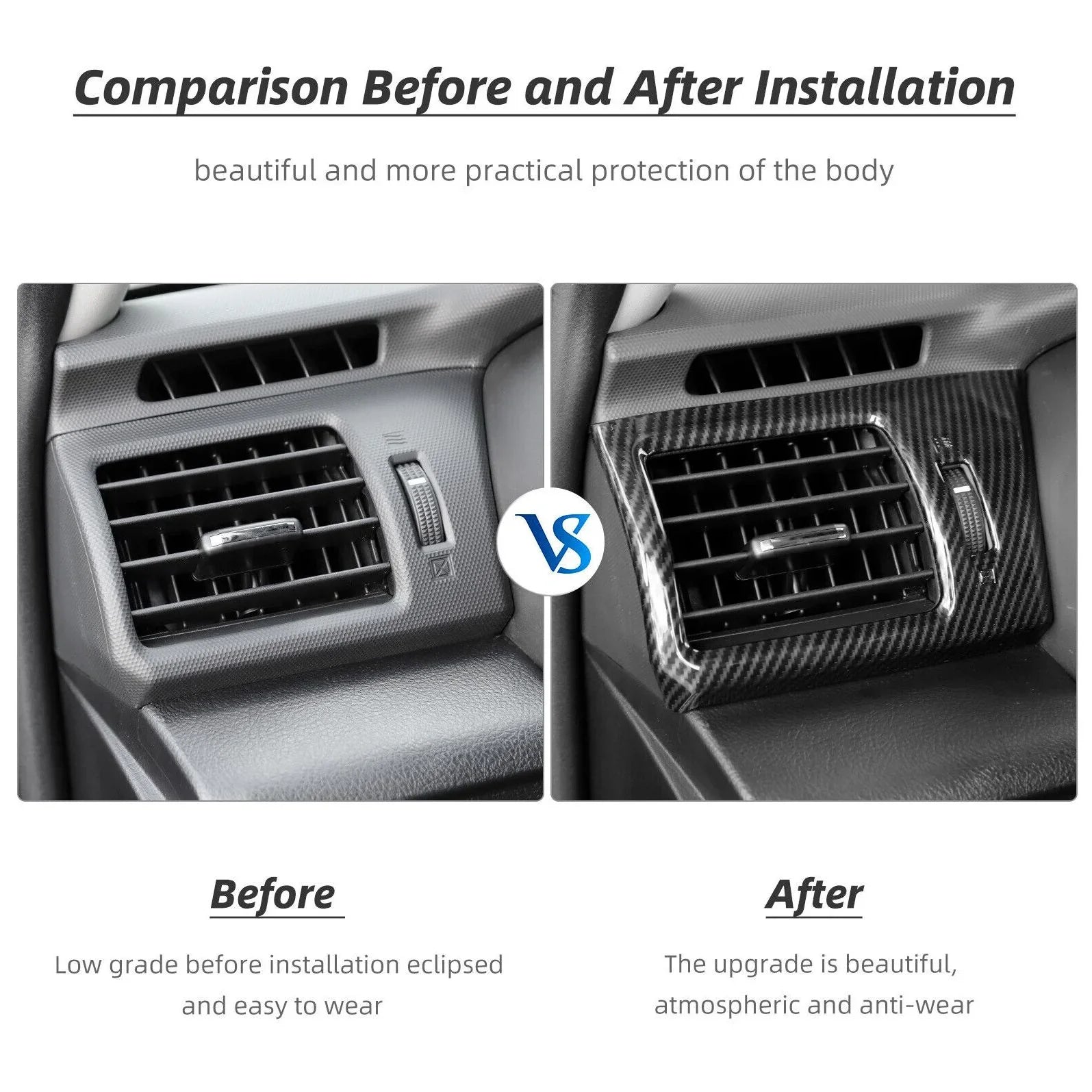 Teledu Center Console Side Air Conditioner Outlet  Vent Trim Cover for 4runner 10-19