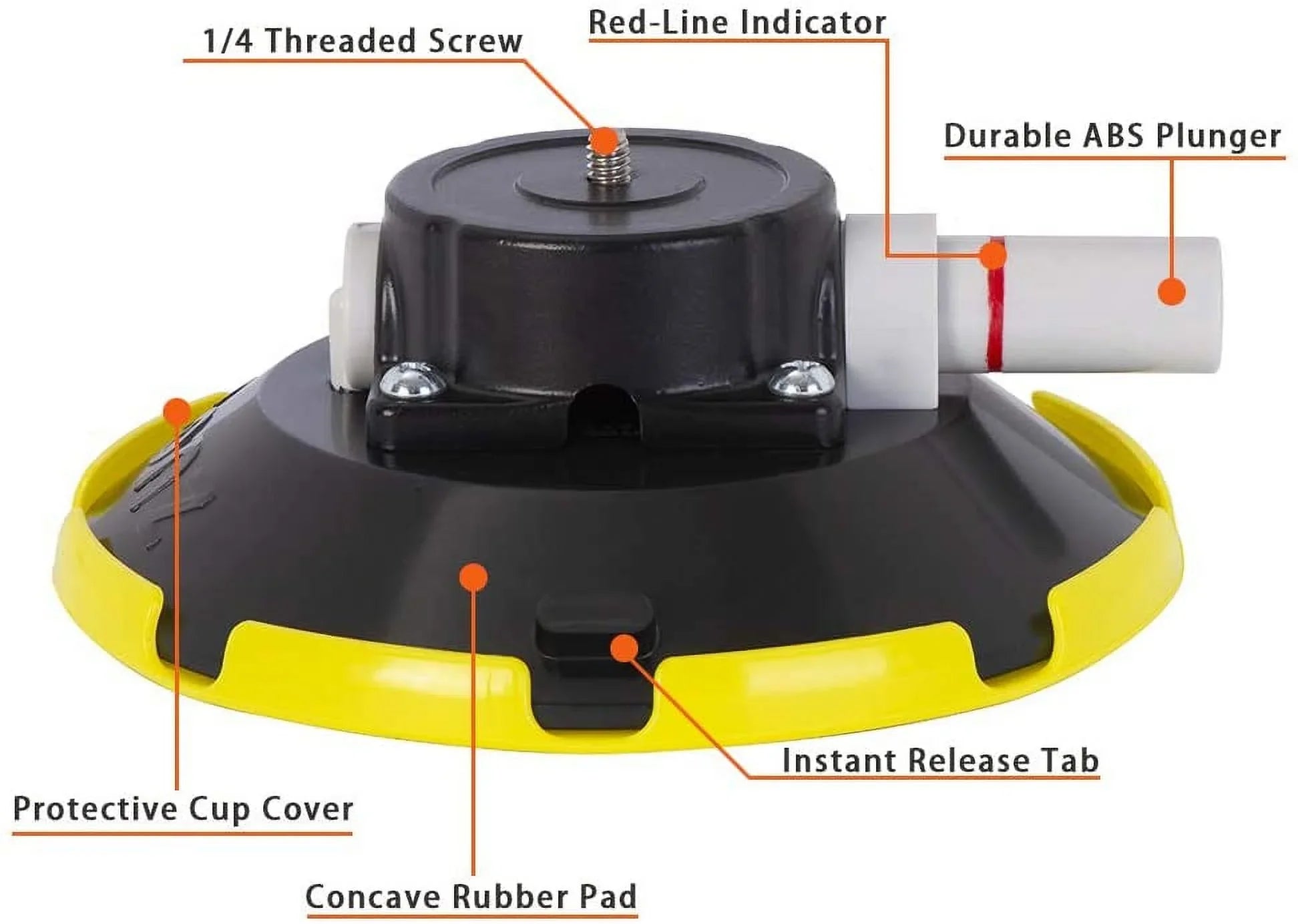 6" Car Camera Mounting Kit Pump Vacuum Suction Cup Mount, Professional Camcorder Vehicle Holder w/ 360° Panorama