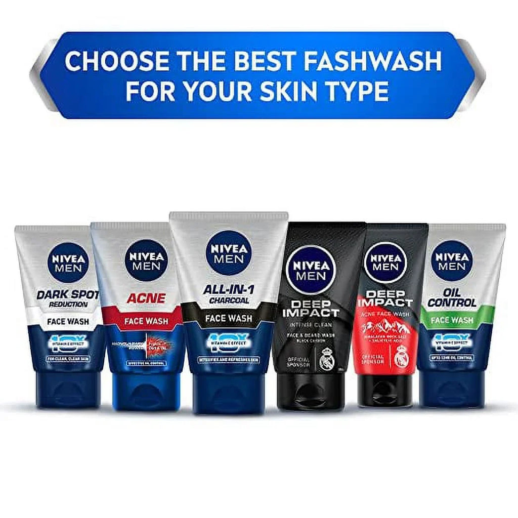 Men Face Wash, Dark Spot Reduction, for Clean & Clear Skin with 10x Vitamin  Effect, 100 g