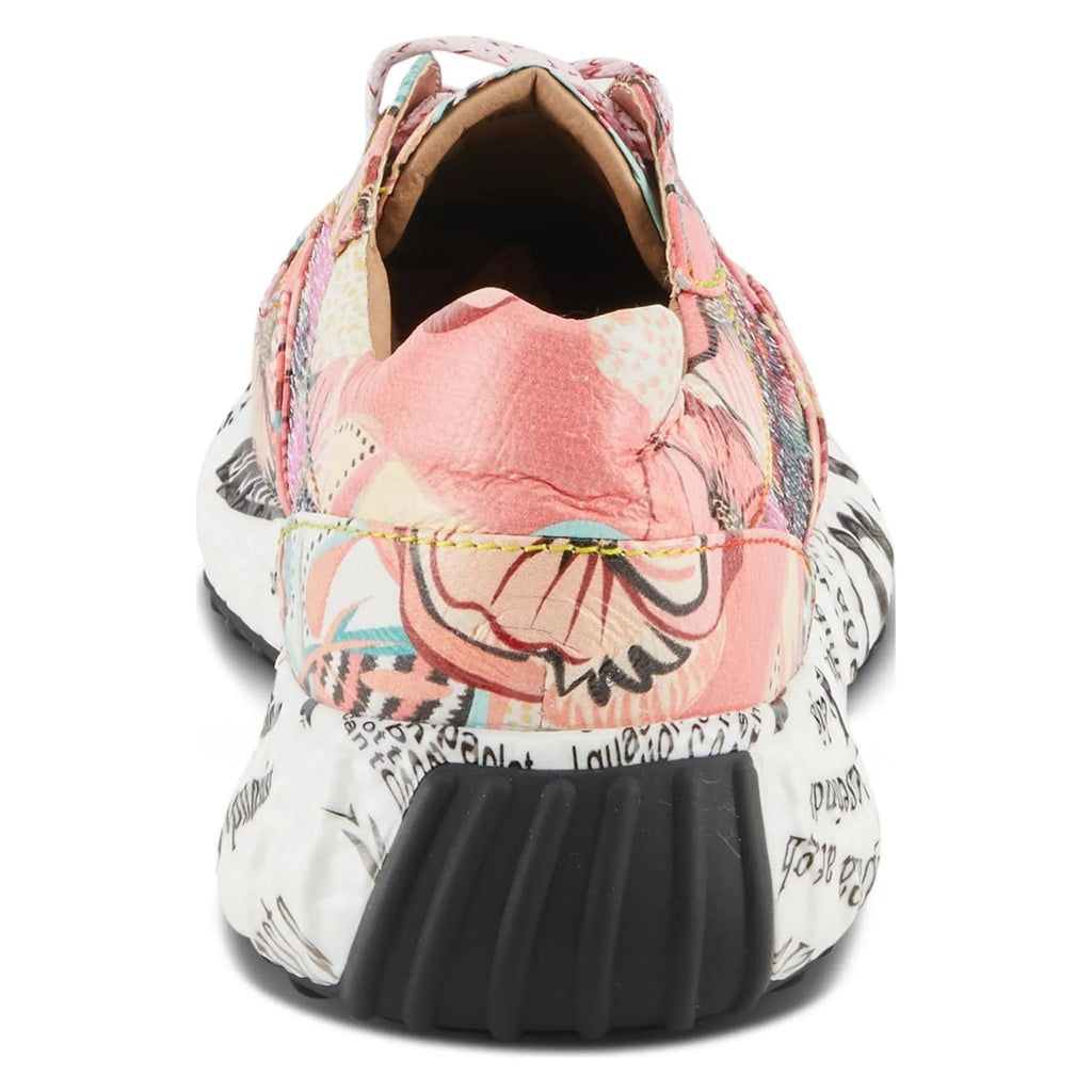 Spring Step 'Artiste Women's Cabaret Sequin Leather Fashion Sneakers - Stylish Comfort with a Sparkling Touch Pink Multi  35 /  5