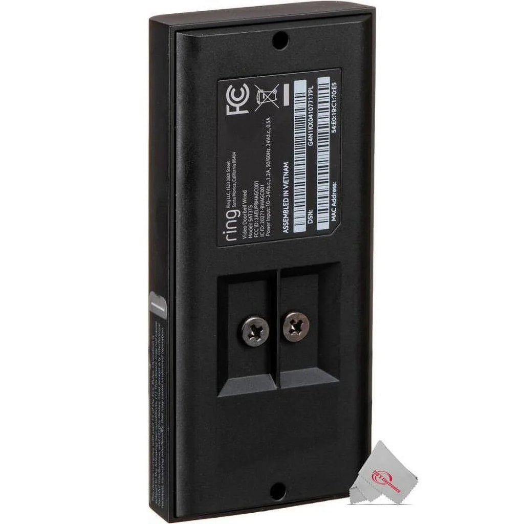 2x 1080p Wired  Video Doorbell Black
