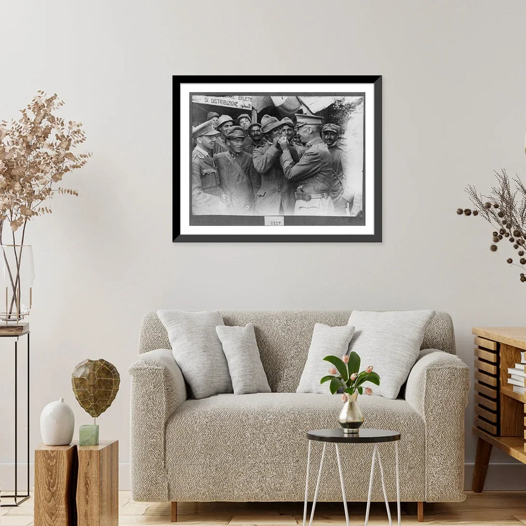 Historic Framed Print, [The Italian Front:  friendly light on Grappa], 17-7/8" x 21-7/8"