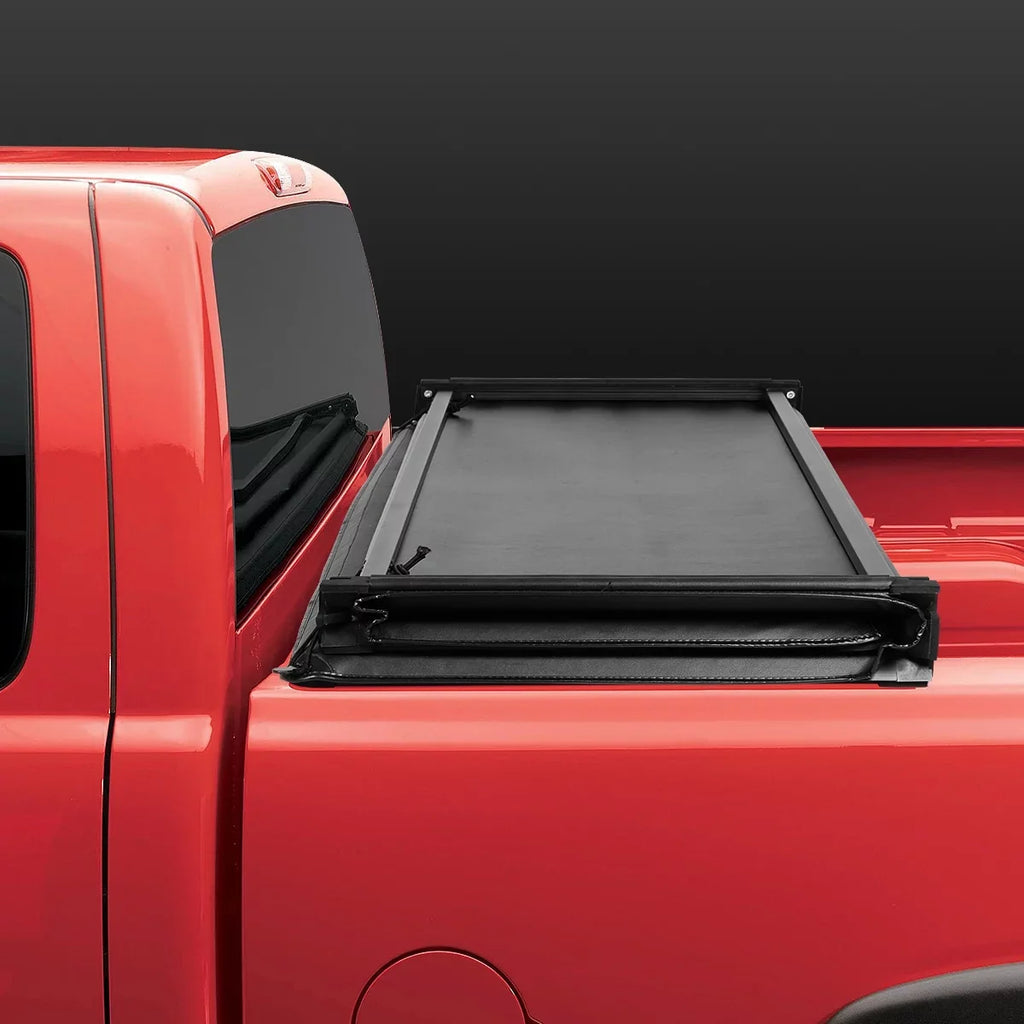 Motoring --043 for 2015 to 2019 Chevy Colorado/ Canyon 5' Bed Fleetside Adjustable Tri -Fold Soft Top Trunk Tonneau Cover 16 17 18