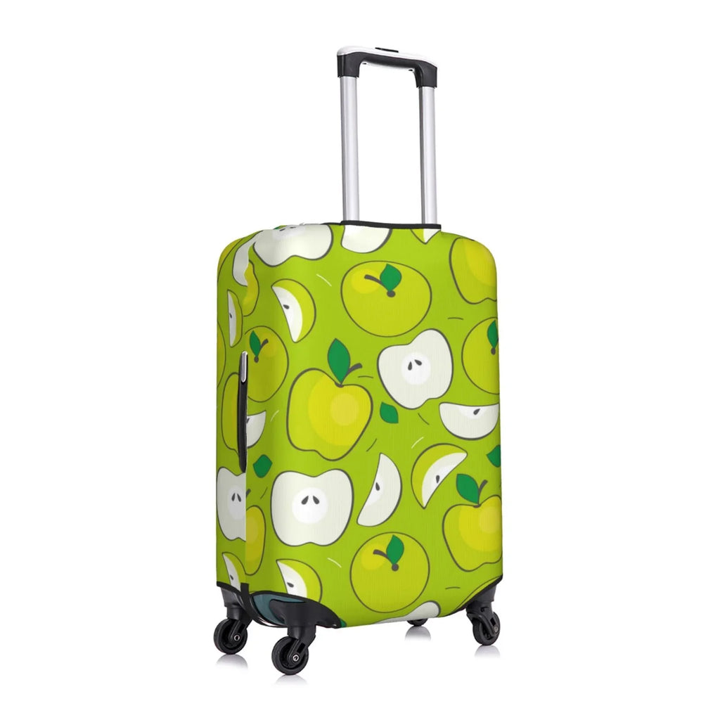 Junzan Green Apple Print Washable Luggage Cover - Fashion Suitcase Protector Fits 18-32 Inch Luggage