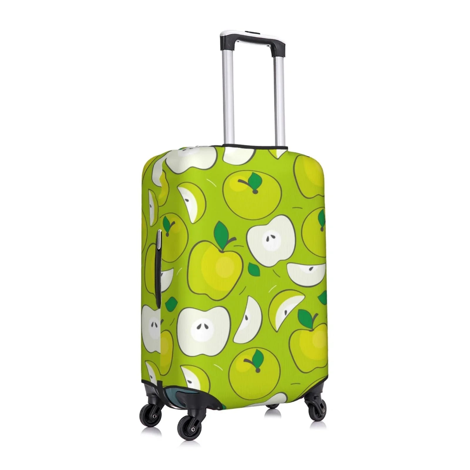 Junzan Green Apple Print Washable Luggage Cover - Fashion Suitcase Protector Fits 18-32 Inch Luggage