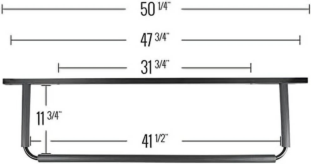 Board Overhead Storage Rack 16" Or 24" On Center, Black