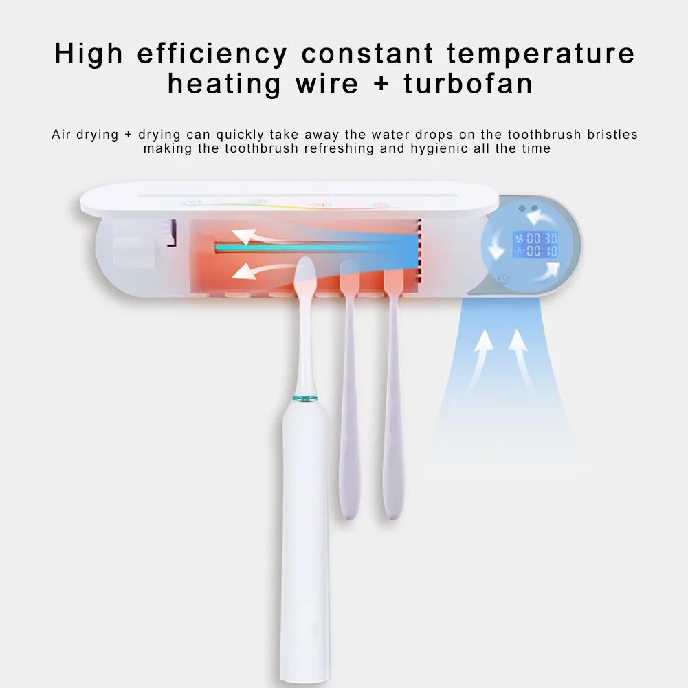 Smart Toothbrush Sterilizer with Gesture Induction,  & Ozone, Air-Drying Rack for Hygienic Dental Care