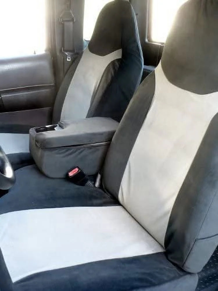 2002-2003 Ford Ranger 60/40 Split Seat with Opening Center Console in Gray and Black Twill