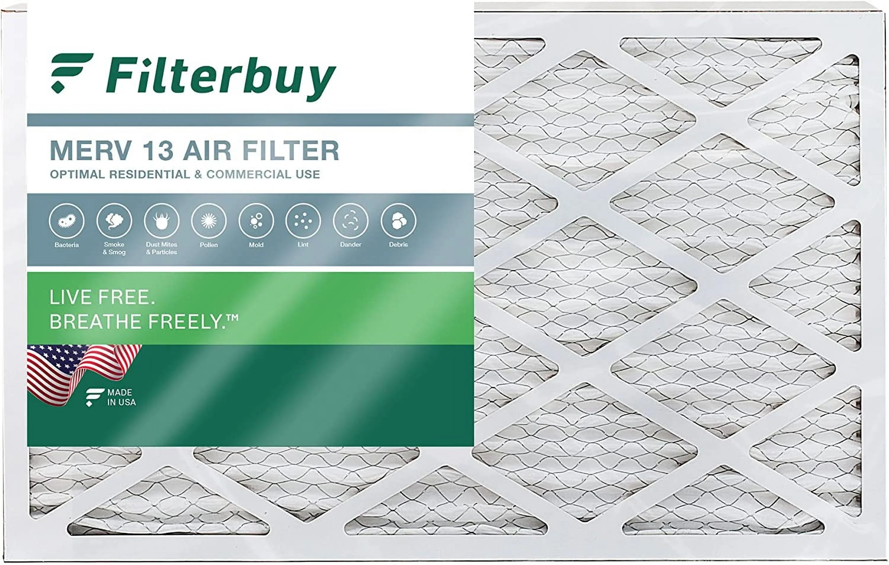 Filterbuy 10x30x2  13 Pleated   Furnace Air Filters (1-Pack)