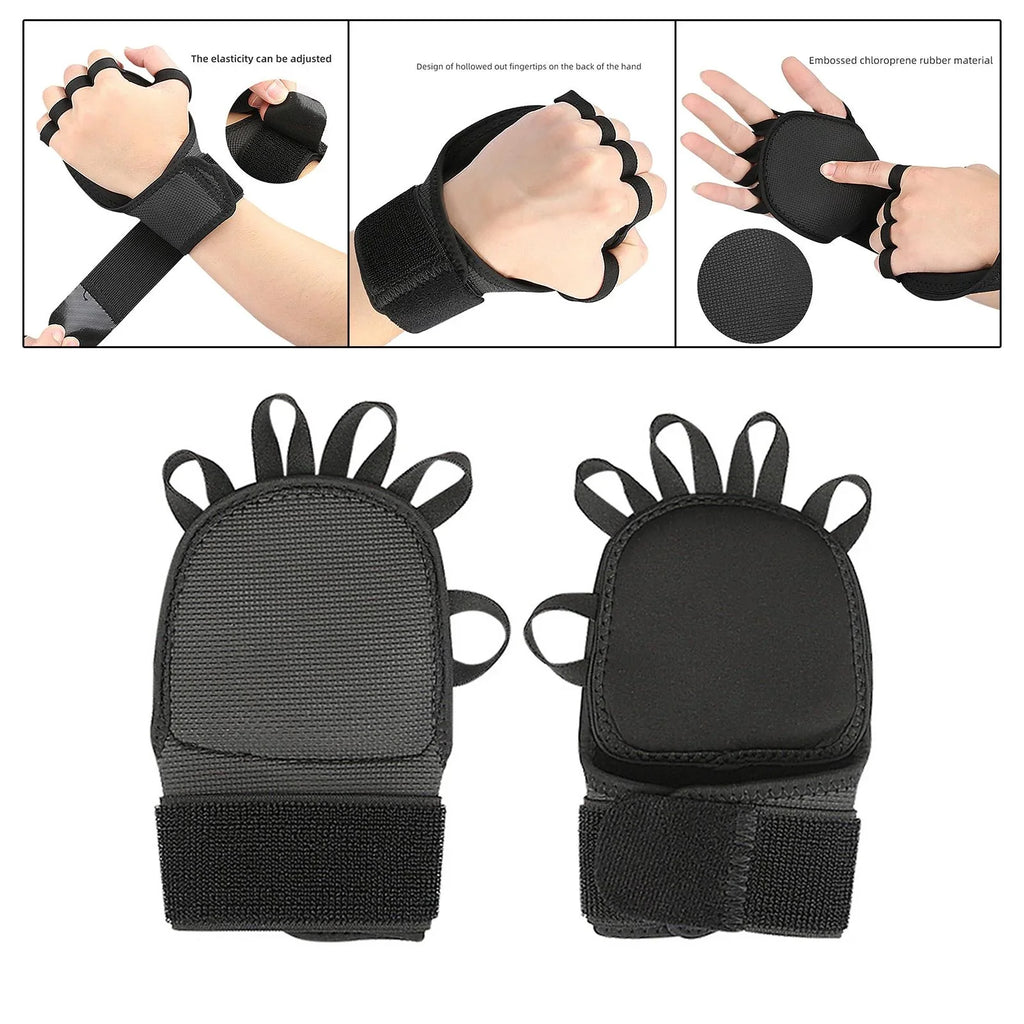 Tnarru 4xGymnastics Hand Grips Power Lifting Grips for Shrugs Deadlifting Kettlebells