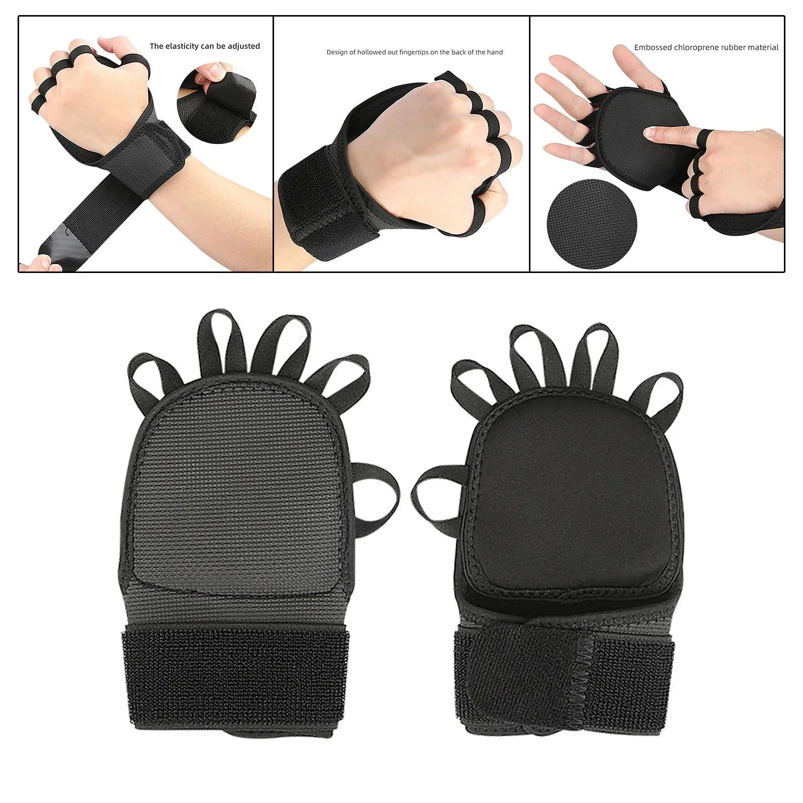 Tnarru 4xGymnastics Hand Grips Power Lifting Grips for Shrugs Deadlifting Kettlebells