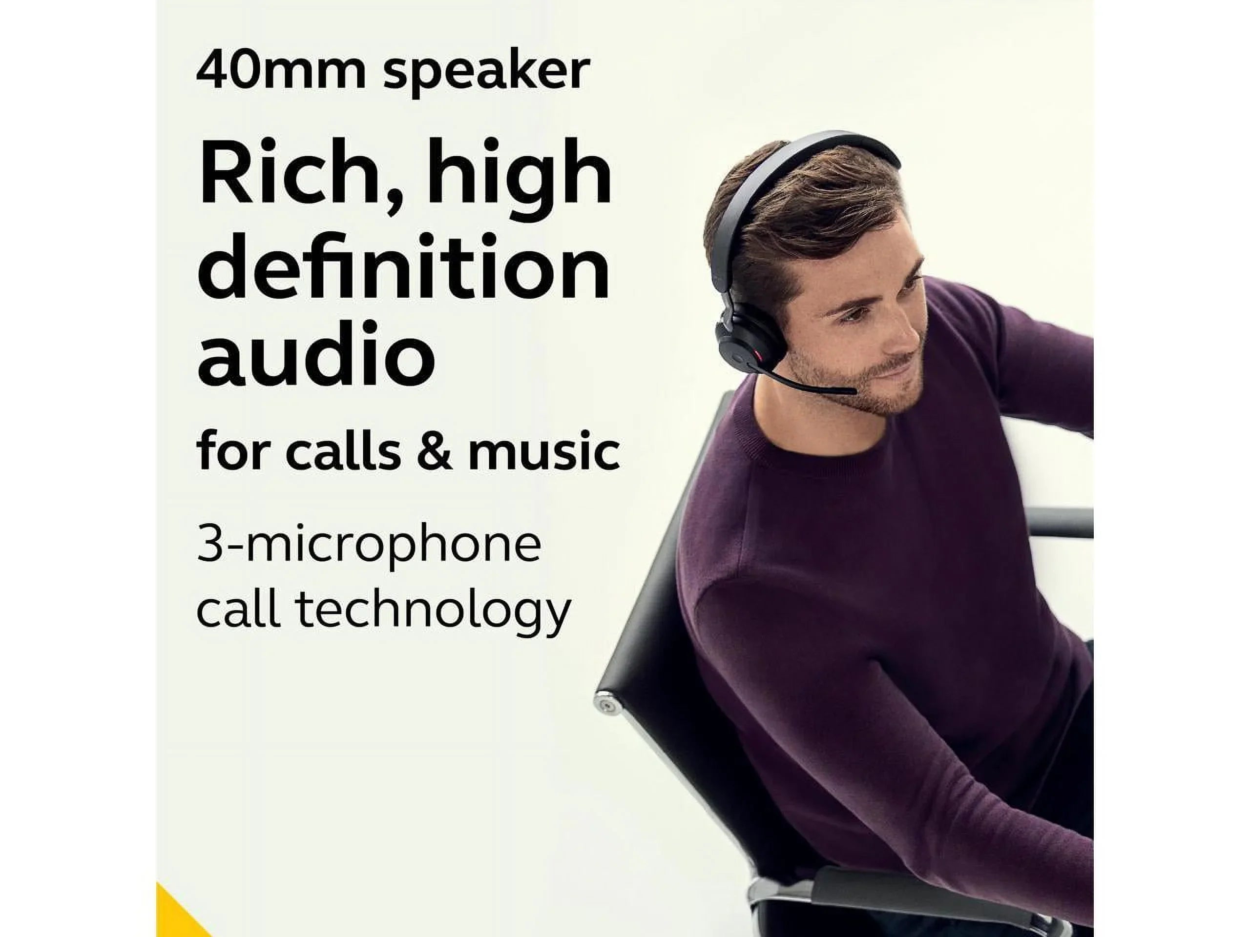 Jabra Evolve2 65 -  Mono -Black Wireless Headset / Music Headphones