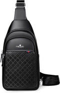 Fashion Co. 12 Men's Luxury Leather Crossbody Chest Bag