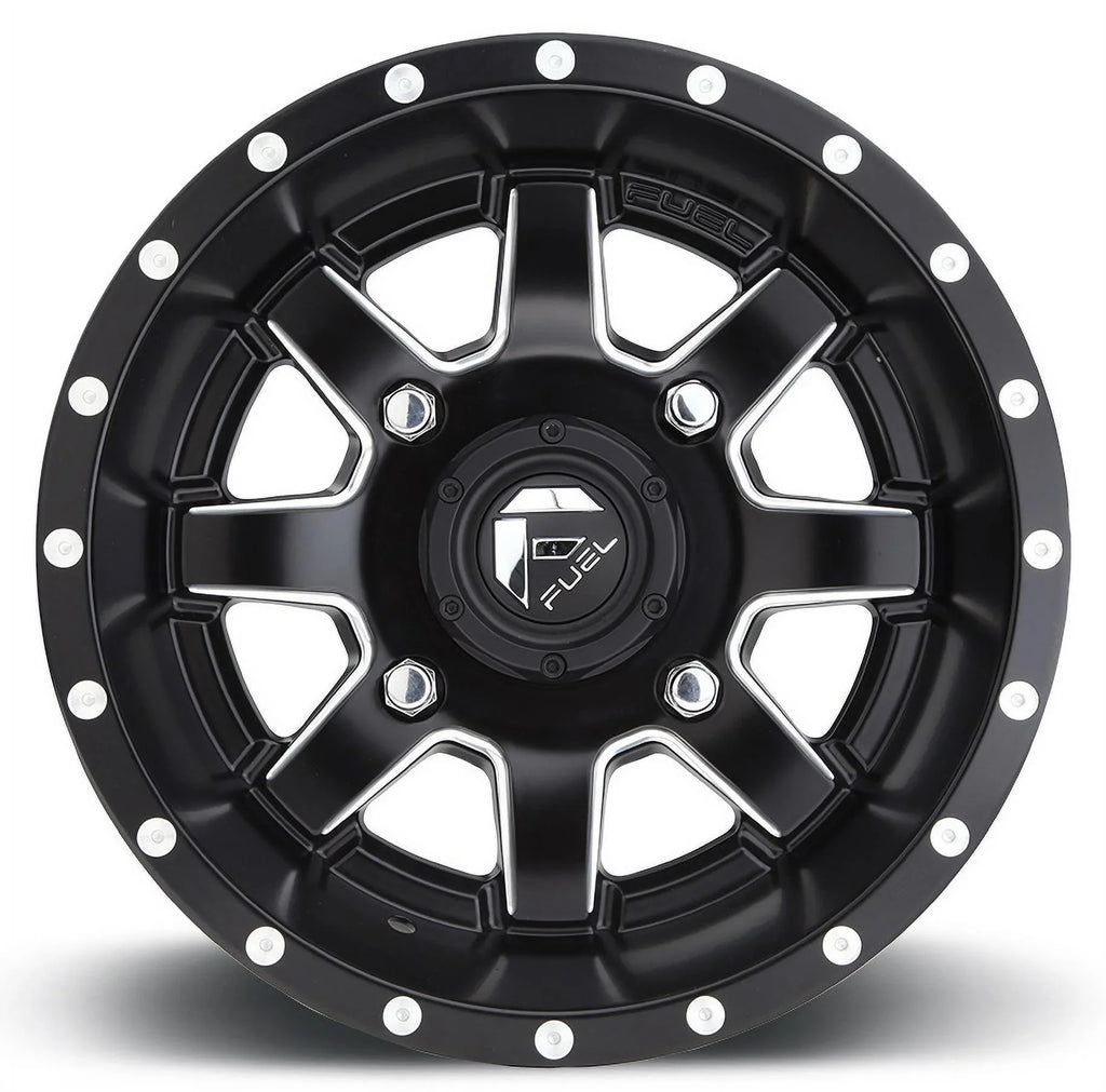 Fuel Maverick 15" Wheels Black 30" Warrior  Sticky Tires Kawasaki Teryx Mule
